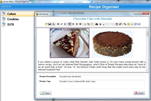 SSuite Office- Recipe Organiser