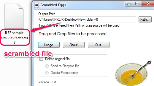 Scrambled Eggs- interface