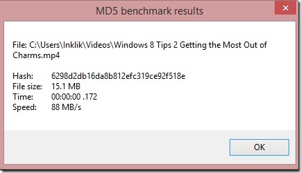 SendTo MD5 - benchmark