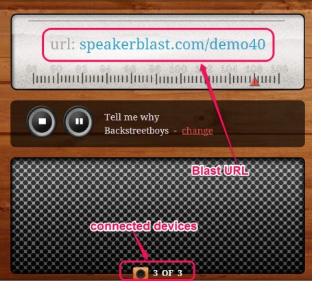 SpeakerBlast- play same music on multiple devices in syncing