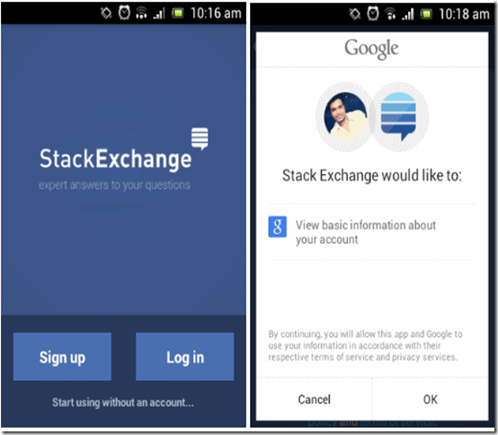 Stack Exchange For Android
