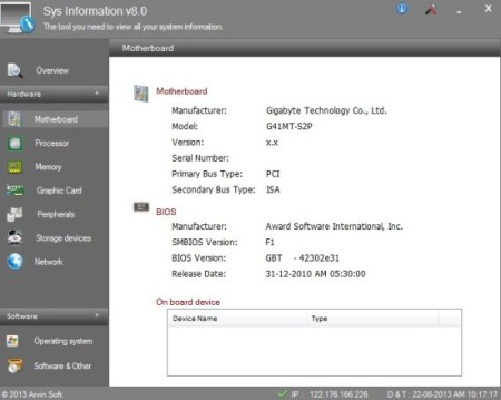 Sys-Information-main-interface-get hardware information