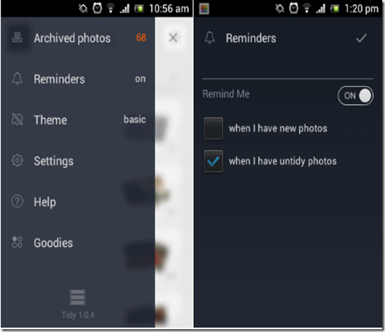 Tidy for Android - Reminder