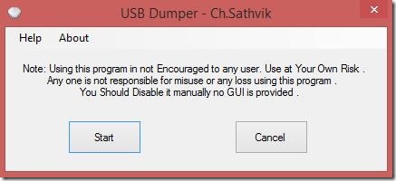 USB Dumper - starting USB Dumper