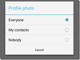 WhatsApp Hide Profile Photo