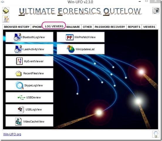 Win-UFO - log viewer