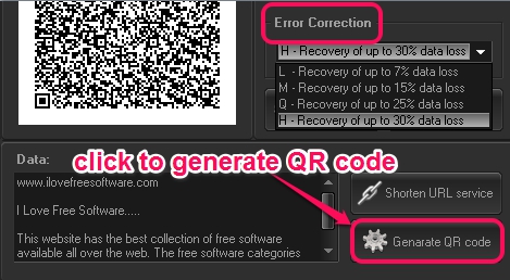 enter text to generate QR code