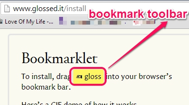 install bookmarklet to browser