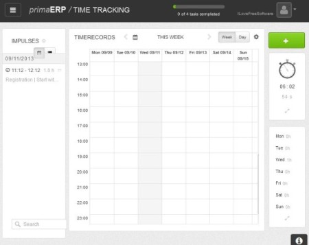 primaERP-online time tracking services