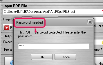 supports password protected PDF files