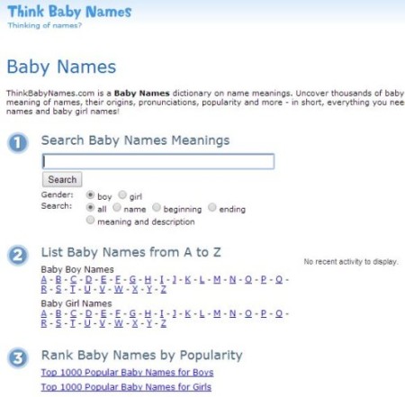 think baby names