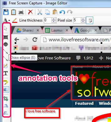 use image editor's tools