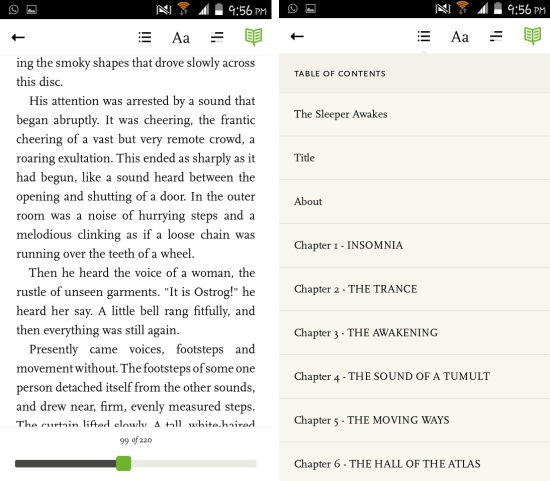 An Elegant Ebook Reader Readmill For Android