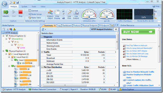 Colasoft Capsa-HTML Analysis