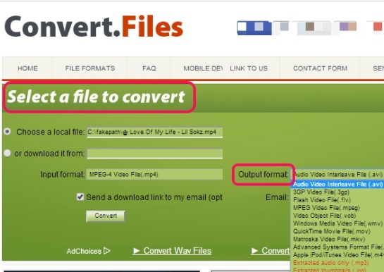 Convert.Files- interface