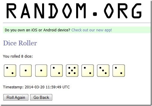 Dice Roller Random