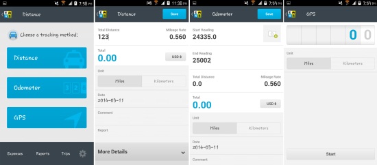 Expensify for Android distance tracker
