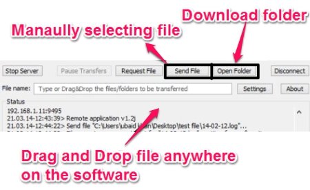 File Transfer - Transferring Option
