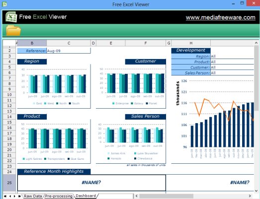 Free Excel Viewer- interface