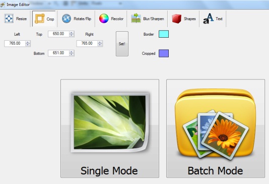 Free Image Editor- interface