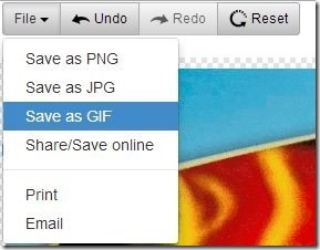 FreeOnlinePhotoEditor-save options