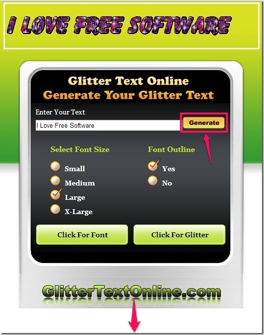 Glitter Text Online