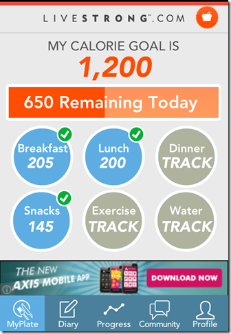 Livestrong.com Calorie Tracker LITE