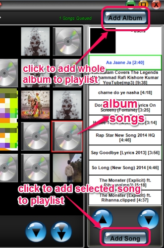 add album or songs to playlist