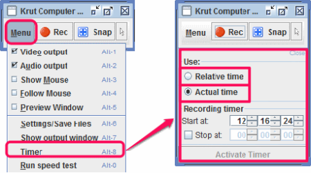 Krut Interface With Timer Option