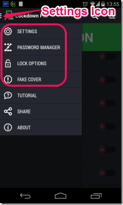 Lockdown Pro Settings