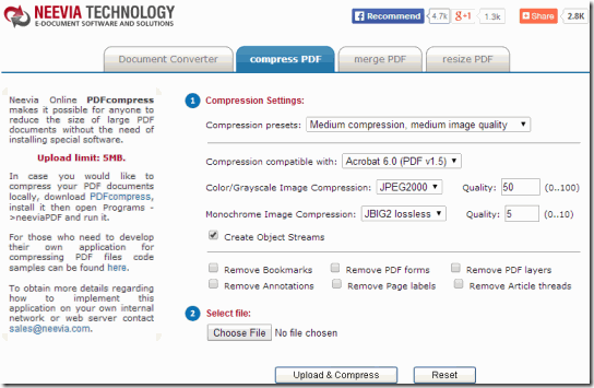 PDFcompress-HomePage