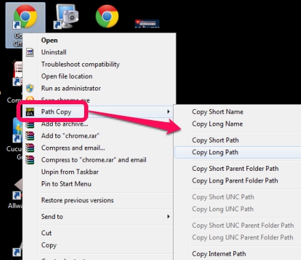 Path Copy- context menu integration