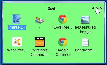 Qsel home screen
