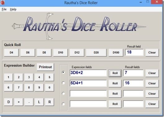 Rautha's Dice Roller