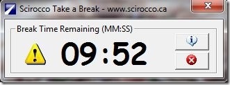 Scirocco Take a Break-Break Timer