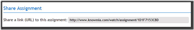 Sharing URL For Assignment