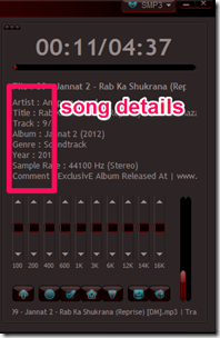 Smp3 song details