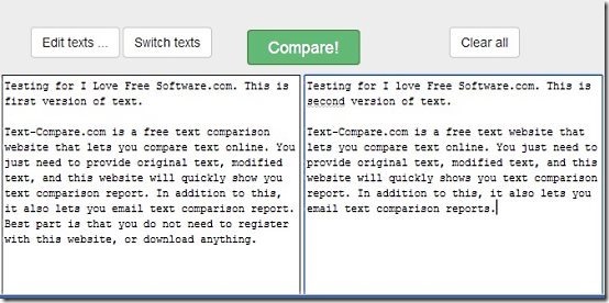 Text Compare Texts