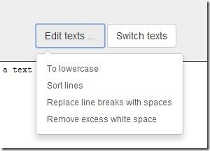 Text Compare options