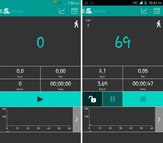 Using StepOn Step Tracker Pedometer