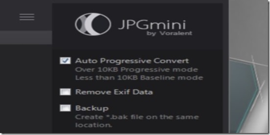 Voralent JPGmini Customization options