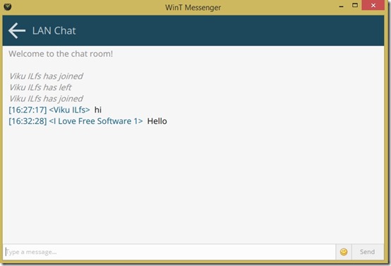 WinT Messenger chat