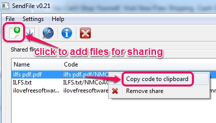add files and copy file code