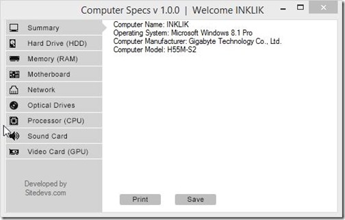 computer-spects summary