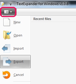 export import snippets