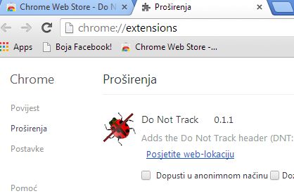 google chrome prevent tracking by websites extensions 3