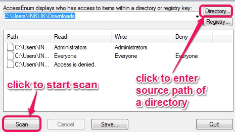 scan a directory