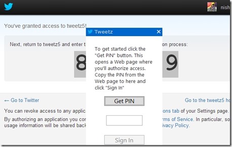 tweetz desktop pin