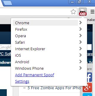 user agent switcher google chrome 2