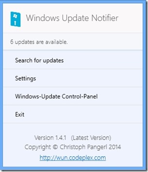 windows update notifier home